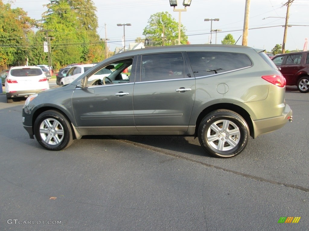 2011 Traverse LT - Steel Green Metallic / Dark Gray/Light Gray photo #9