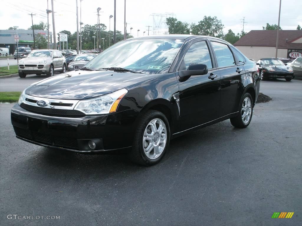 2008 Focus SES Sedan - Black / Charcoal Black photo #1