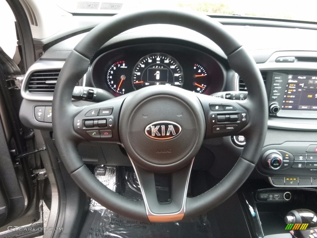 2017 Kia Sorento EX V6 AWD Black Steering Wheel Photo #116512737