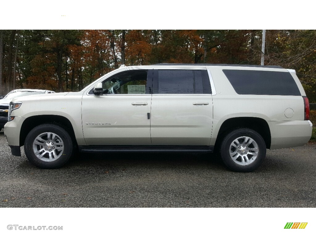 Champagne Silver Metallic 2017 Chevrolet Suburban LT 4WD Exterior Photo #116513043