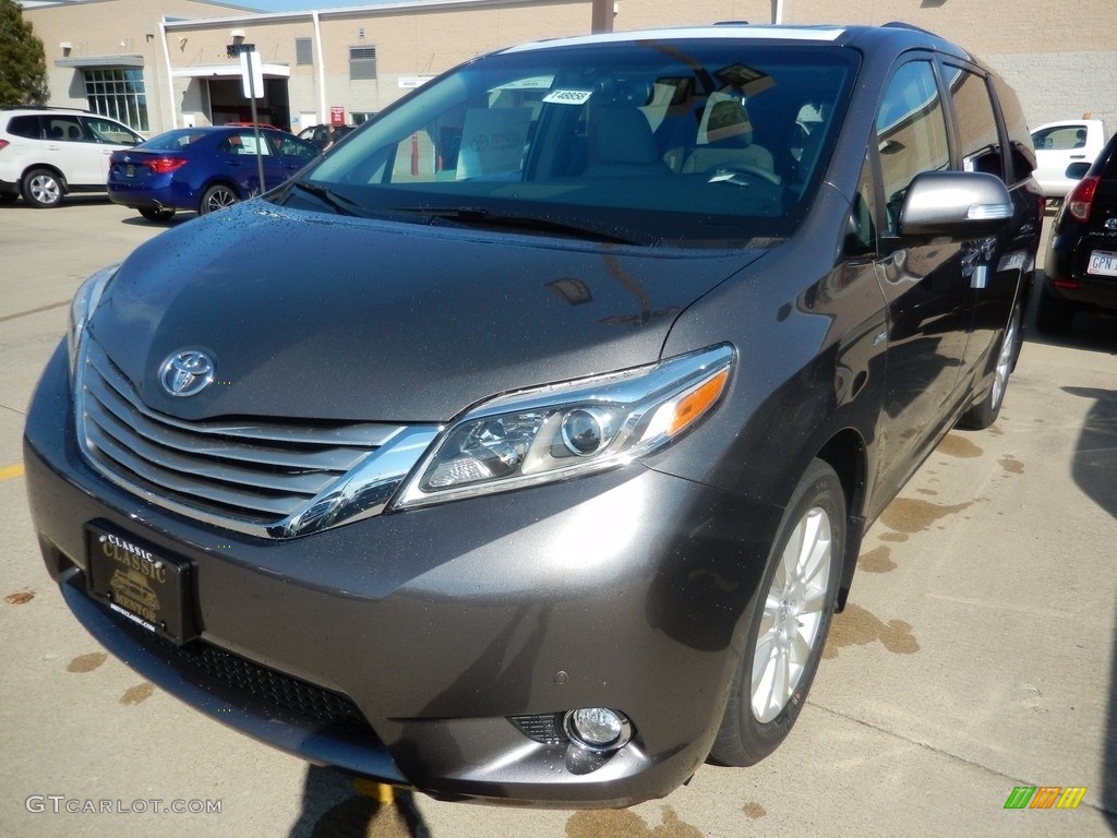 2017 Sienna Limited AWD - Predawn Gray Mica / Ash photo #1