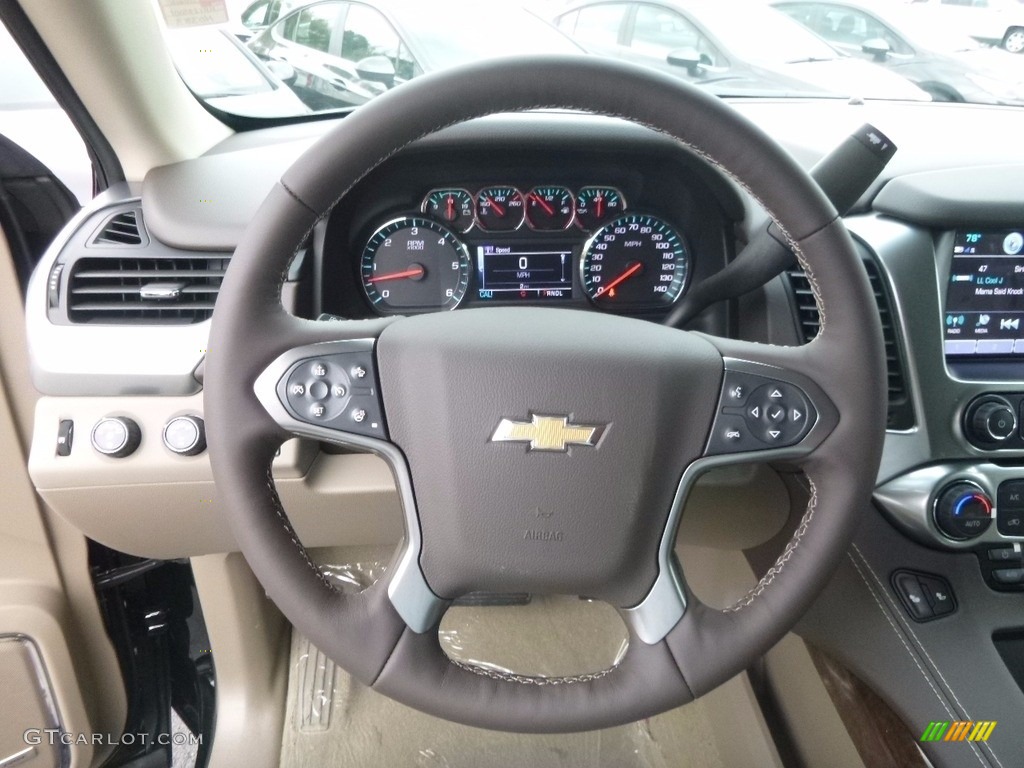 2017 Chevrolet Tahoe LT 4WD Cocoa/Dune Steering Wheel Photo #116517432
