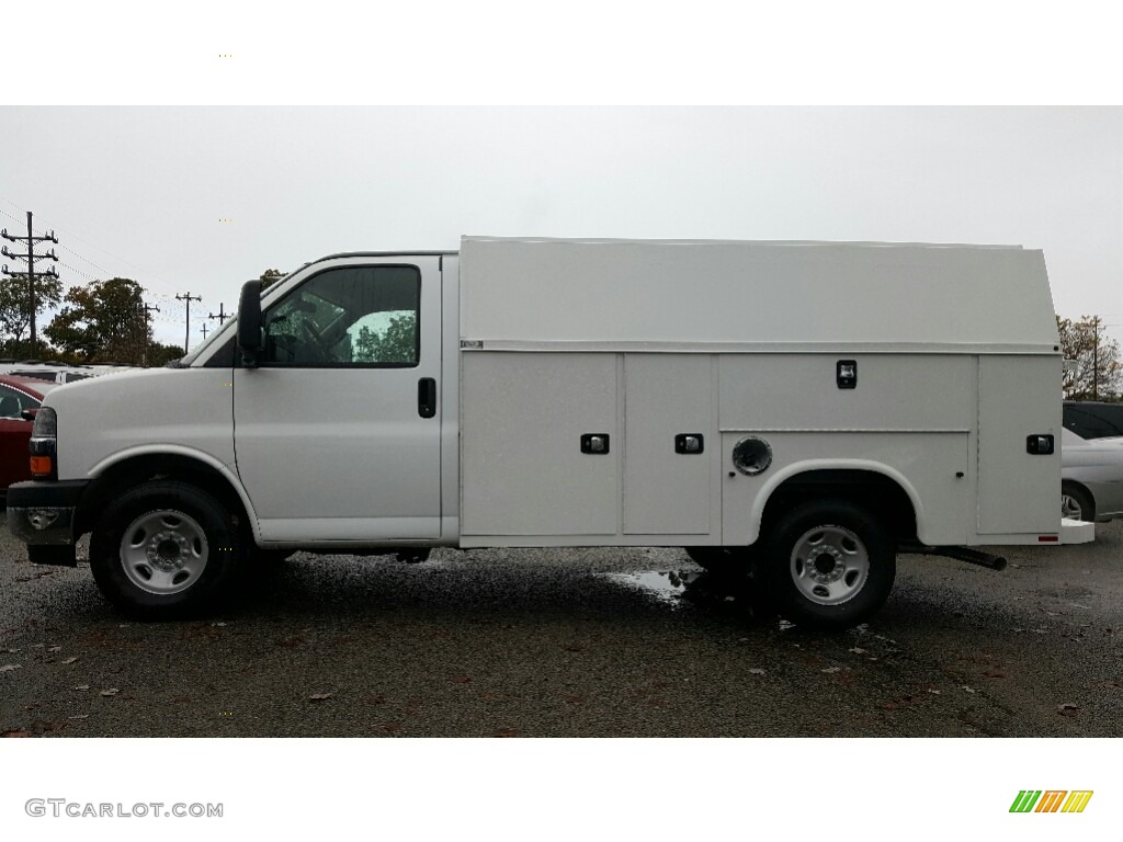 Summit White 2017 Chevrolet Express Cutaway 3500 Work Van Exterior Photo #116517864