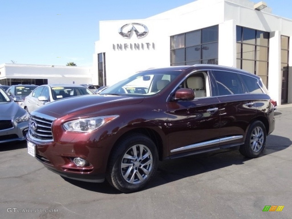 2013 JX 35 AWD - Midnight Garnet / Wheat photo #1