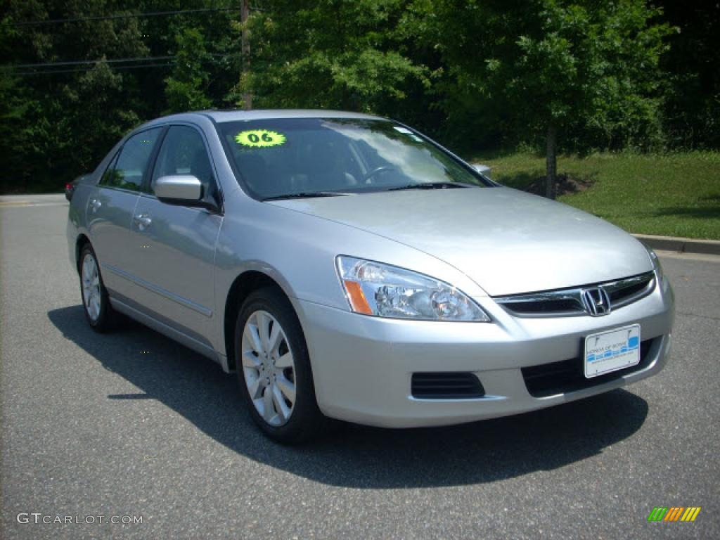 2006 Accord EX-L V6 Sedan - Alabaster Silver Metallic / Gray photo #1