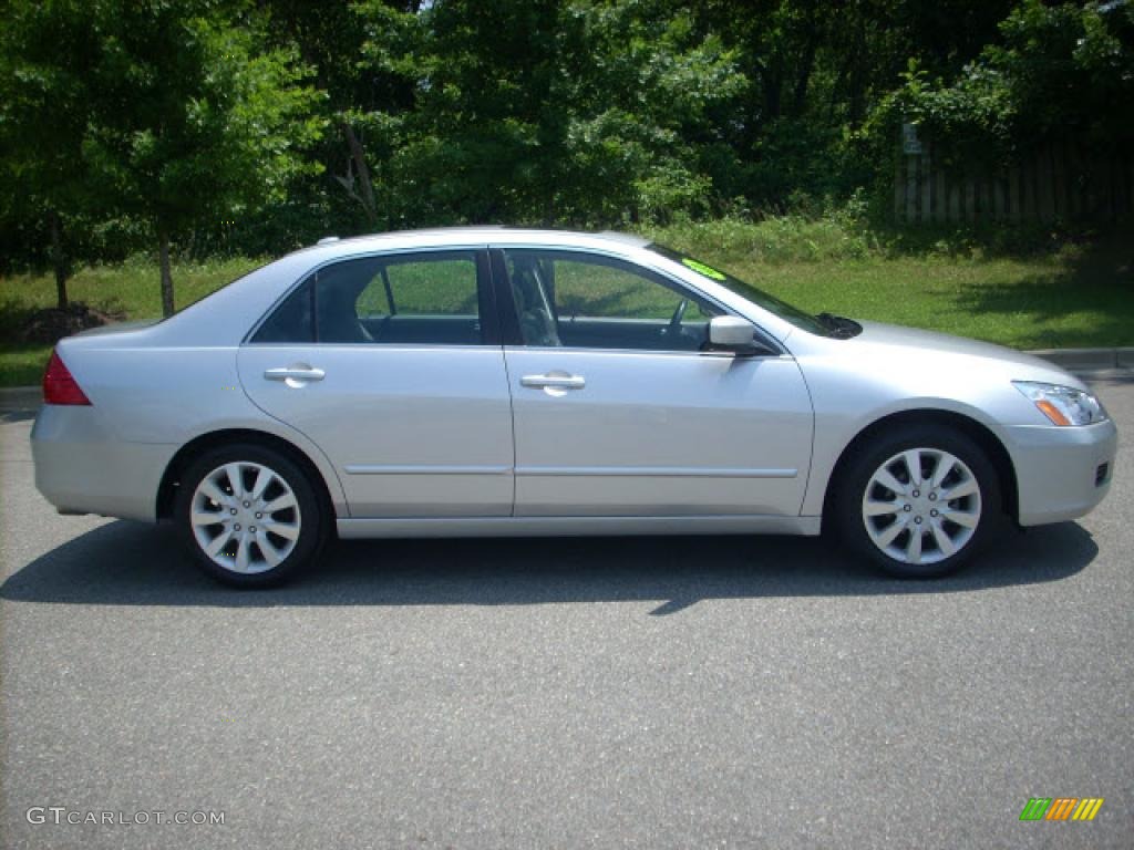 2006 Accord EX-L V6 Sedan - Alabaster Silver Metallic / Gray photo #2