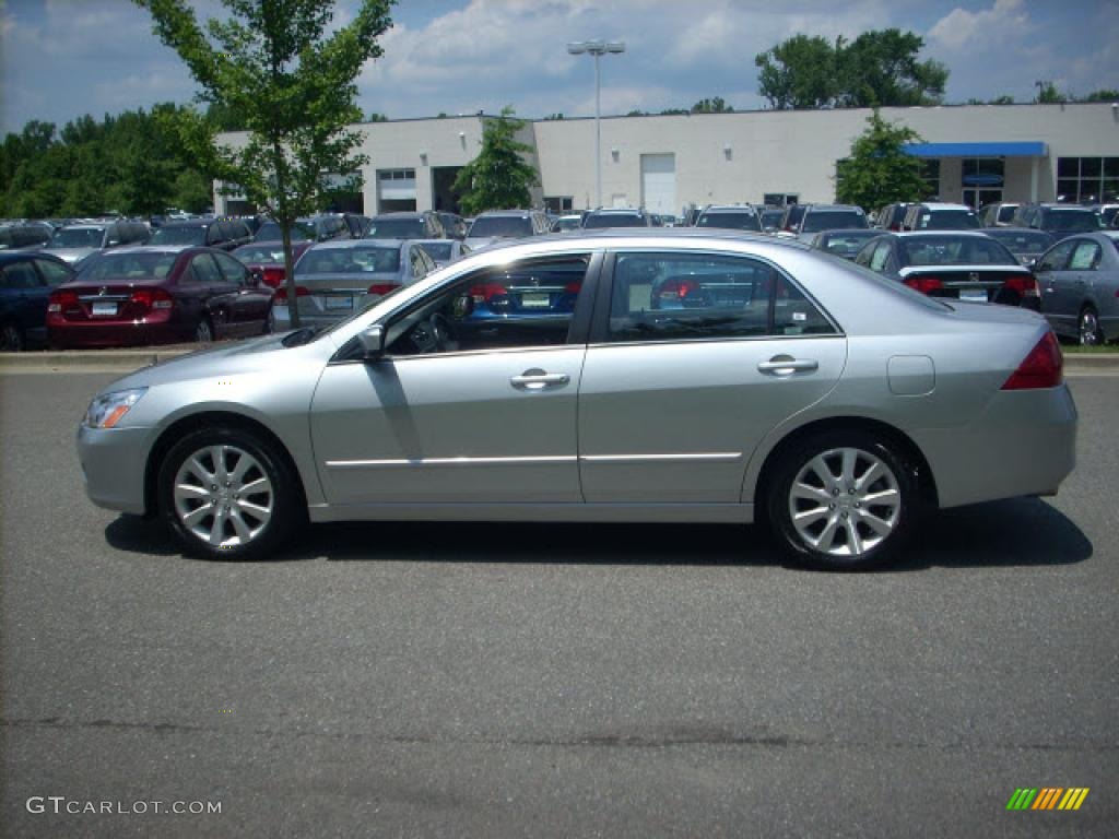 2006 Accord EX-L V6 Sedan - Alabaster Silver Metallic / Gray photo #6