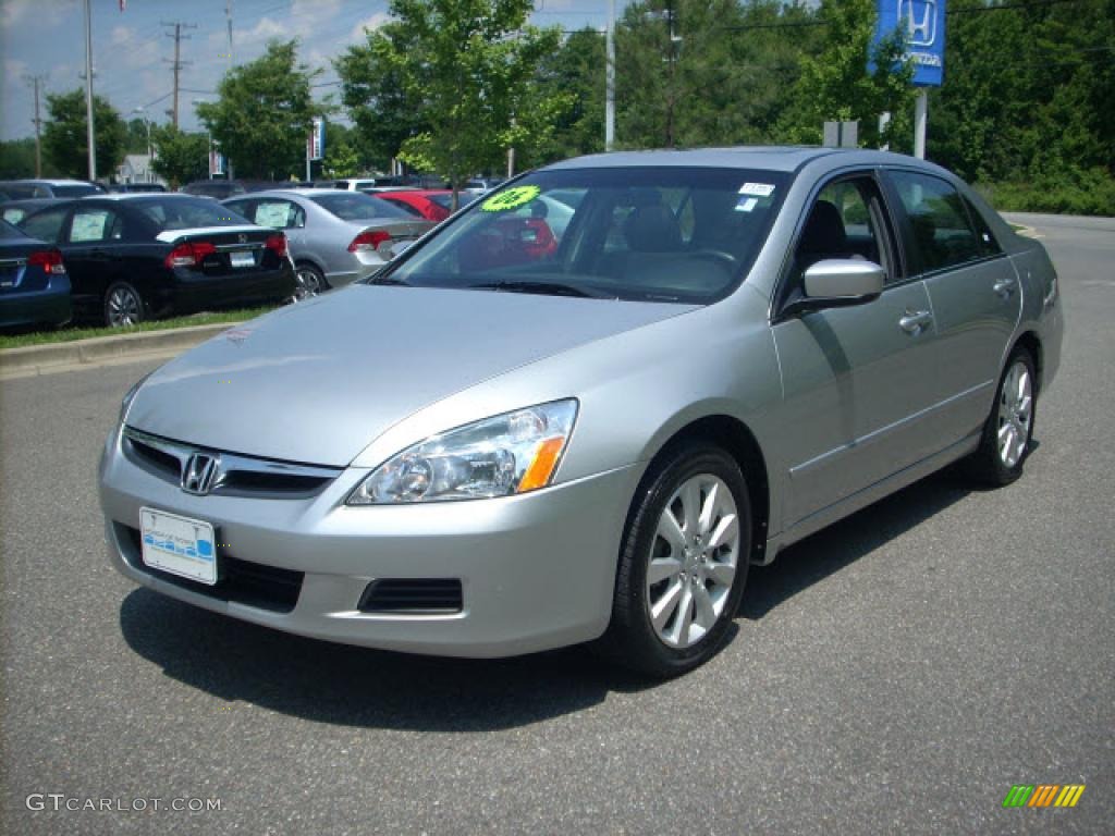 2006 Accord EX-L V6 Sedan - Alabaster Silver Metallic / Gray photo #7