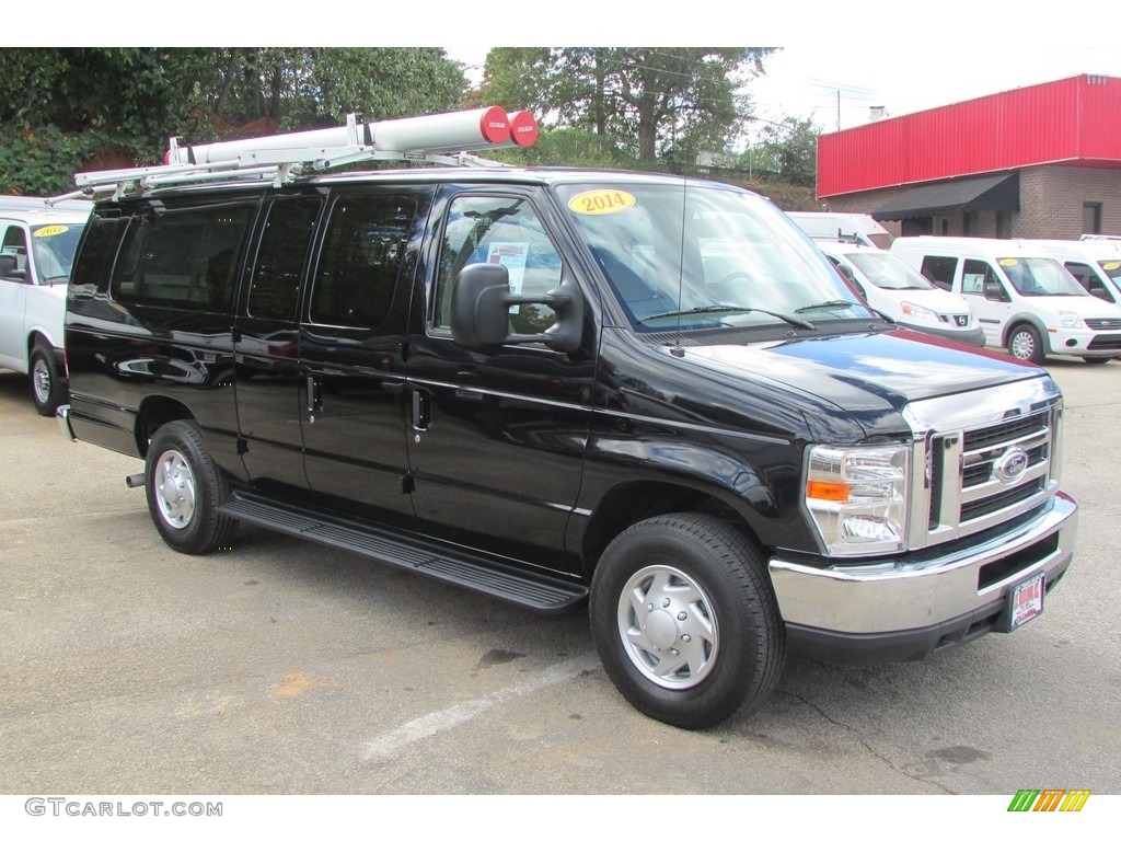 2014 E-Series Van E350 XL Extended 15 Passenger Van - Black / Medium Flint photo #4
