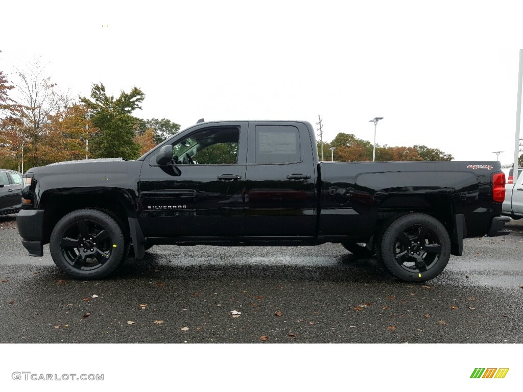 2017 Silverado 1500 WT Double Cab 4x4 - Black / Dark Ash/Jet Black photo #3