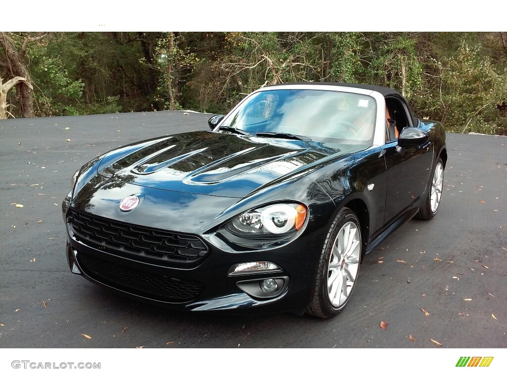 Nero Cinema Jet Black 2017 Fiat 124 Spider Lusso Roadster Exterior Photo #116524395