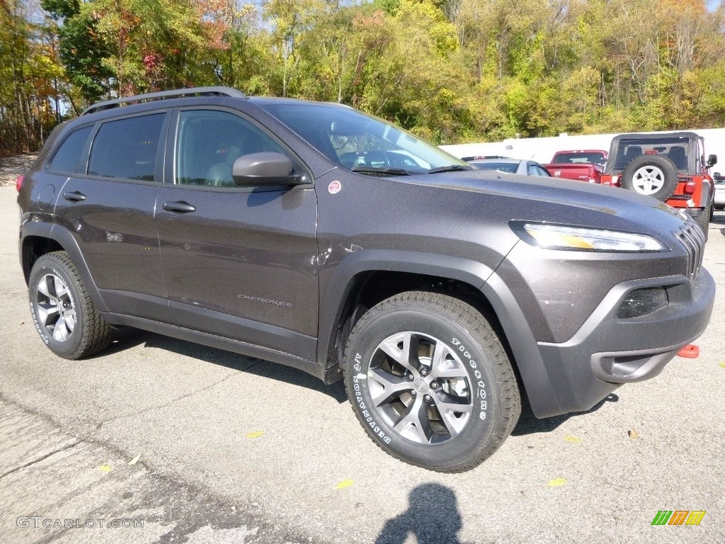 Granite Crystal Metallic 2017 Jeep Cherokee Trailhawk 4x4 Exterior Photo #116527767