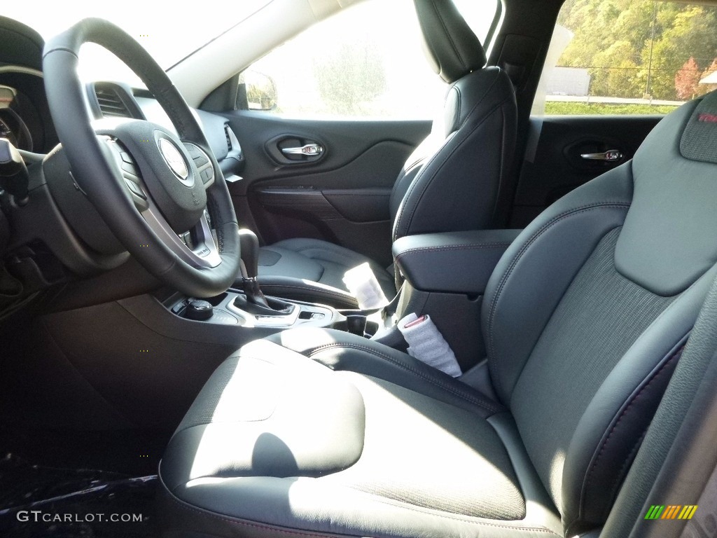 Black Interior 2017 Jeep Cherokee Trailhawk 4x4 Photo #116527833