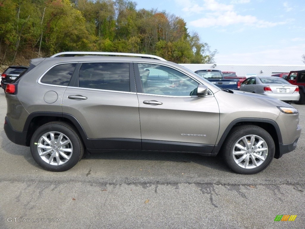 Light Brownstone Pearl 2017 Jeep Cherokee Limited 4x4 Exterior Photo #116528149