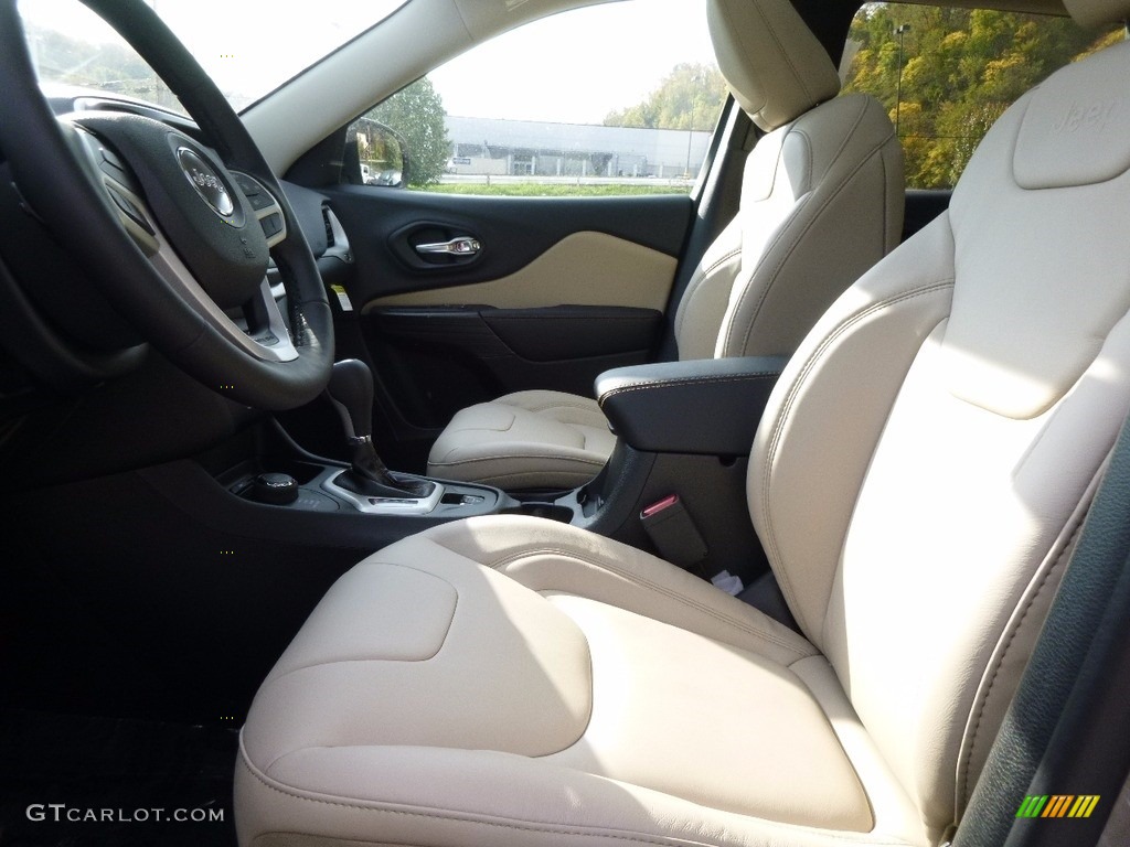 Black/Light Frost Beige Interior 2017 Jeep Cherokee Limited 4x4 Photo #116528232