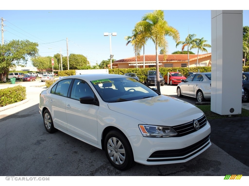 2016 Jetta S - Pure White / Titan Black photo #1