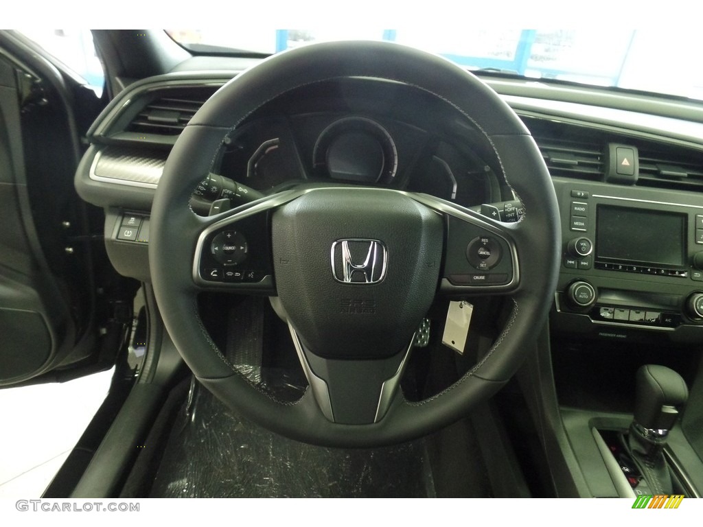 2017 Honda Civic Sport Hatchback Black Steering Wheel Photo #116529459