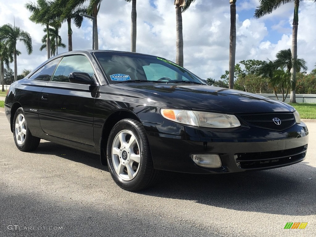 2000 Solara SE V6 Coupe - Black Sand Pearl / Charcoal photo #7
