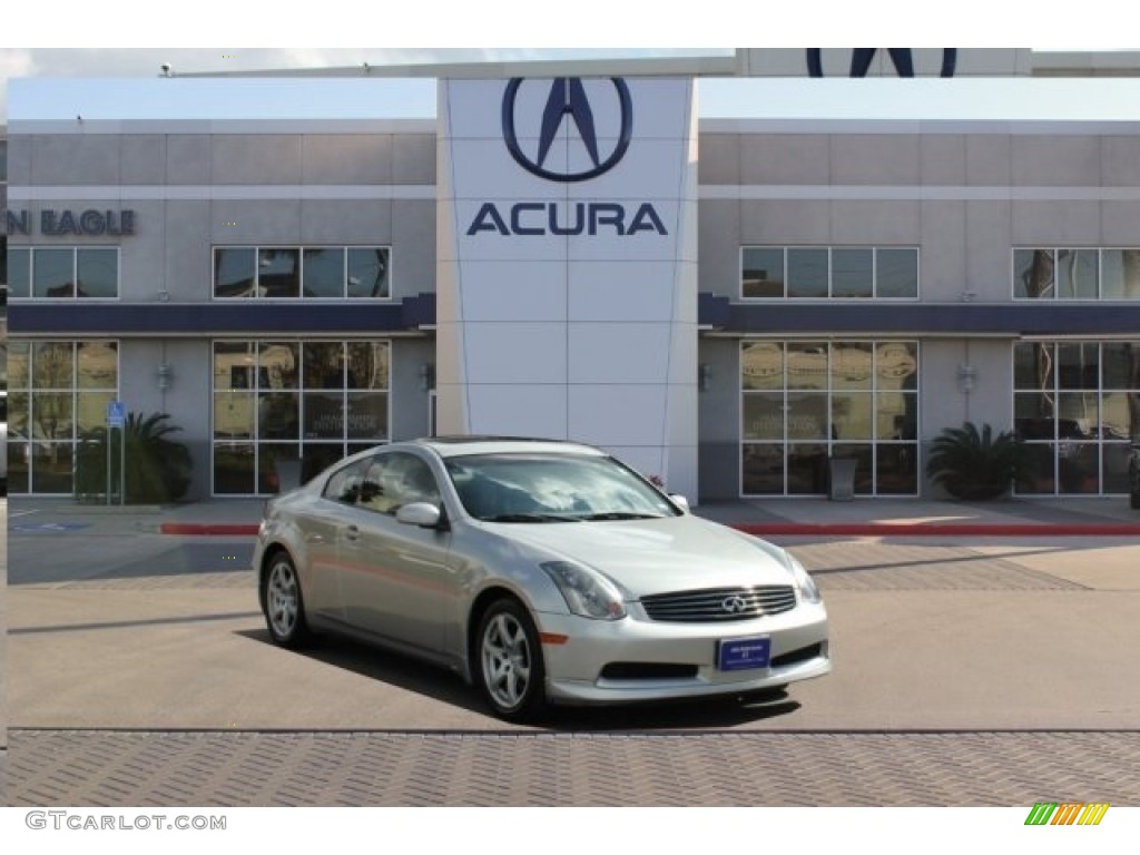 2003 G 35 Coupe - Brilliant Silver Metallic / Willow photo #1