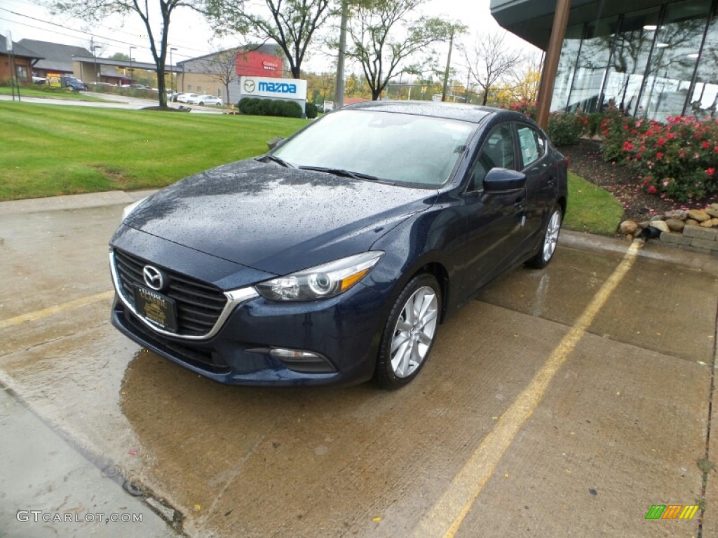 2017 MAZDA3 Touring 4 Door - Deep Crystal Blue Mica / Black photo #1