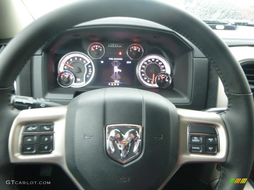 2017 Ram 2500 Laramie Crew Cab 4x4 Black Steering Wheel Photo #116533134