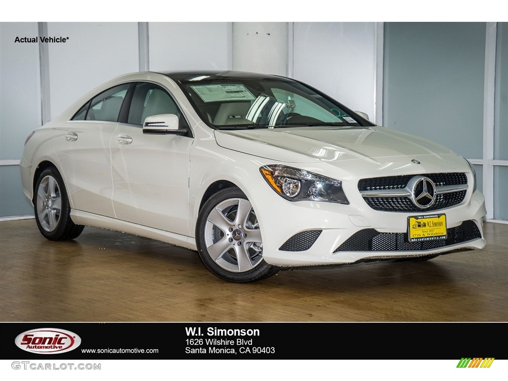 2017 CLA 250 Coupe - Cirrus White / Sahara Beige photo #1