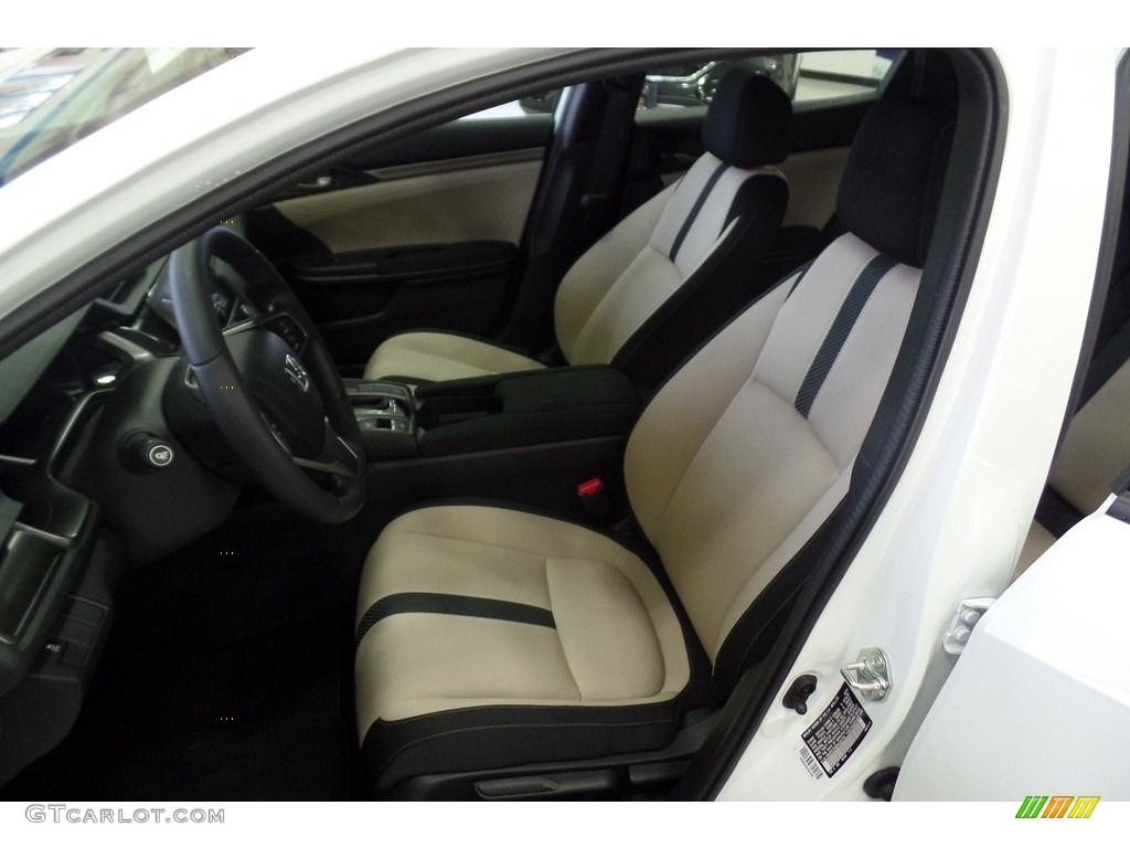 Black/Ivory Interior 2017 Honda Civic EX Hatchback Photo #116535348