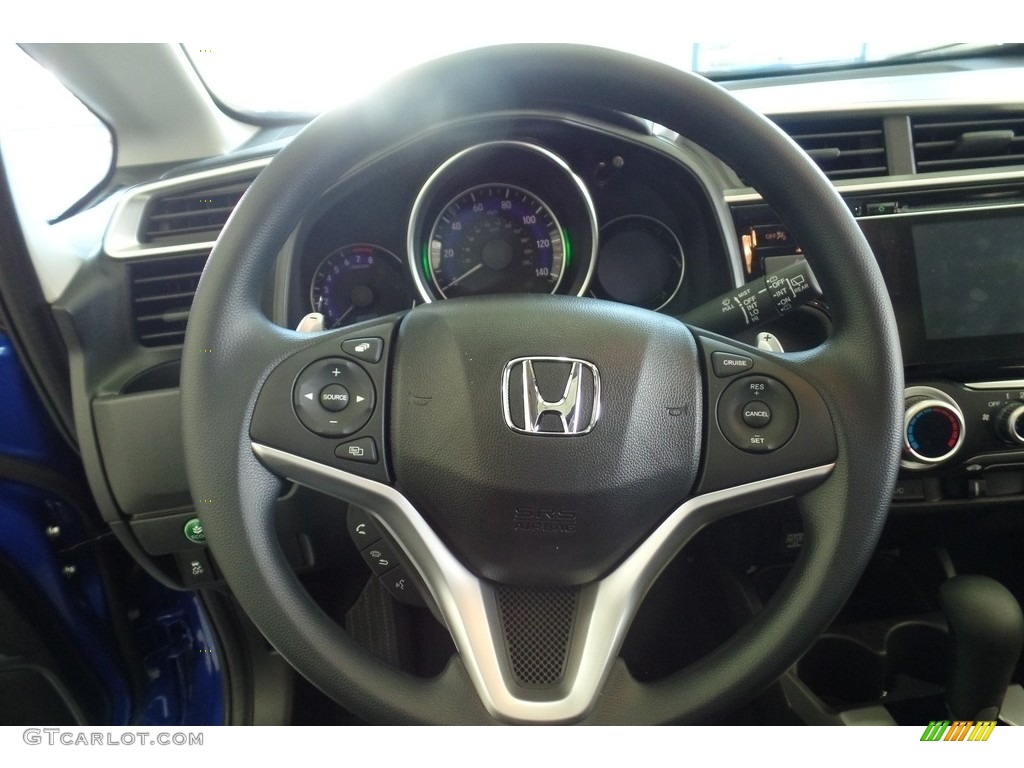 2017 Honda Fit EX Black Steering Wheel Photo #116536110