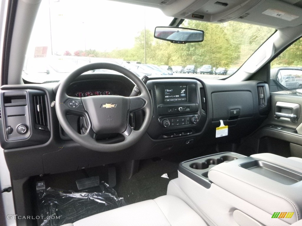 Dark Ash/Jet Black Interior 2017 Chevrolet Silverado 1500 Custom Double Cab Photo #116537061