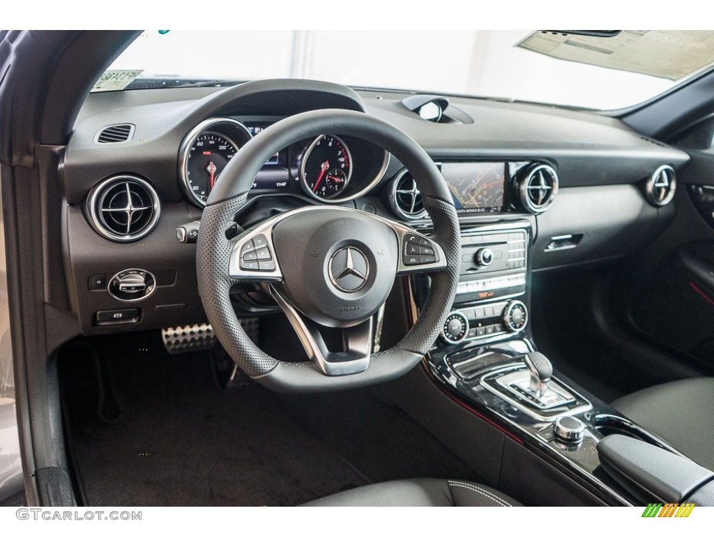Black Interior 2017 Mercedes-Benz SLC 300 Roadster Photo #116540607