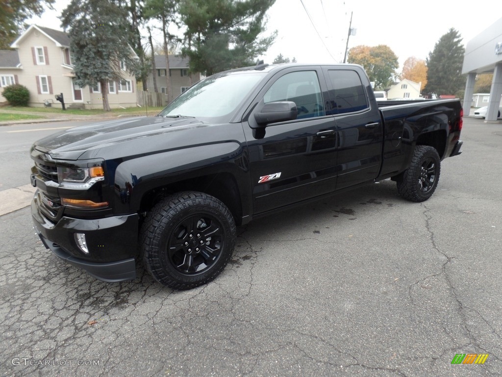 Black 2017 Chevrolet Silverado 1500 LT Double Cab 4x4 Exterior Photo #116543355