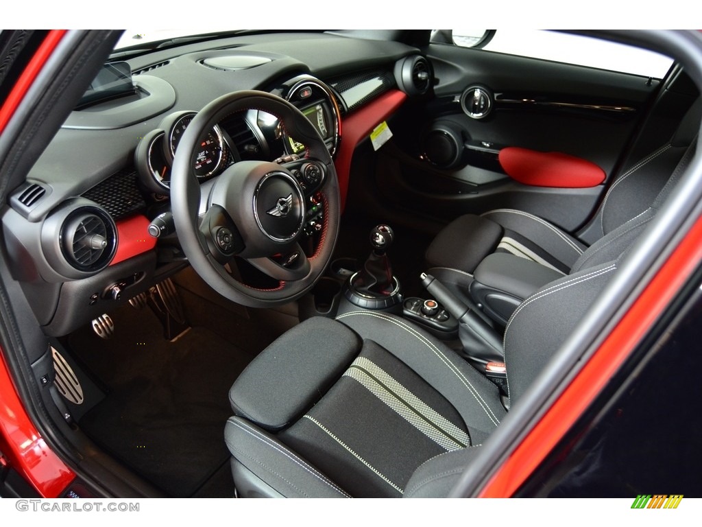 Double Stripe Carbon Black Interior 2017 Mini Hardtop Cooper S 4 Door Photo #116549643