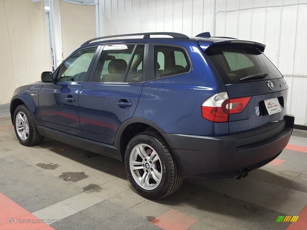 2005 X3 3.0i - Mystic Blue Metallic / Sand Beige photo #11
