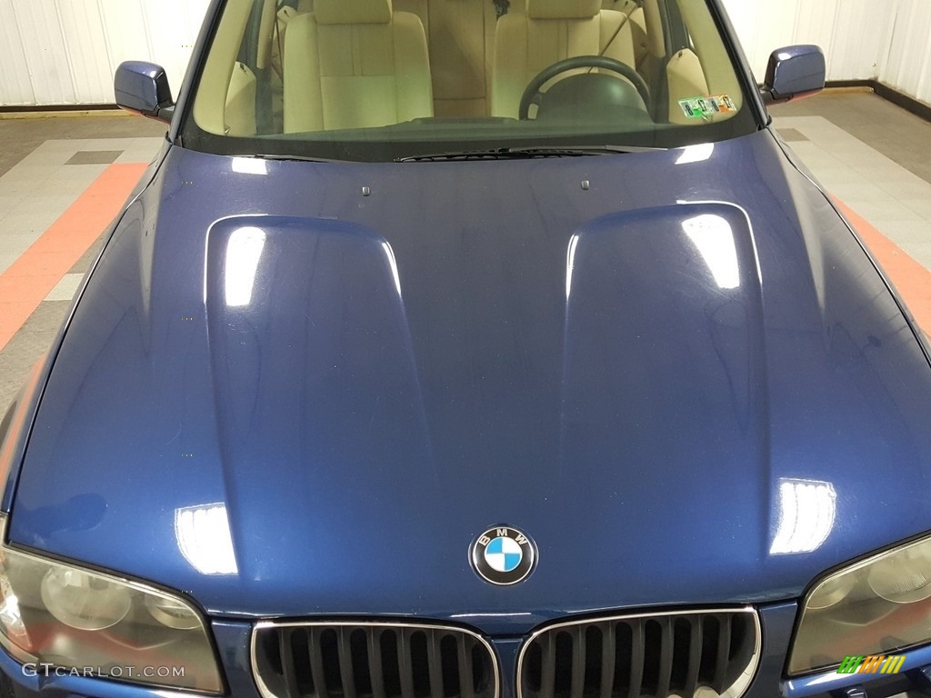 2005 X3 3.0i - Mystic Blue Metallic / Sand Beige photo #35