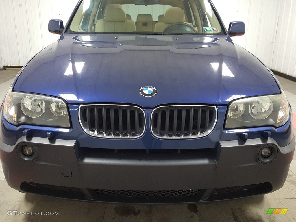 2005 X3 3.0i - Mystic Blue Metallic / Sand Beige photo #36