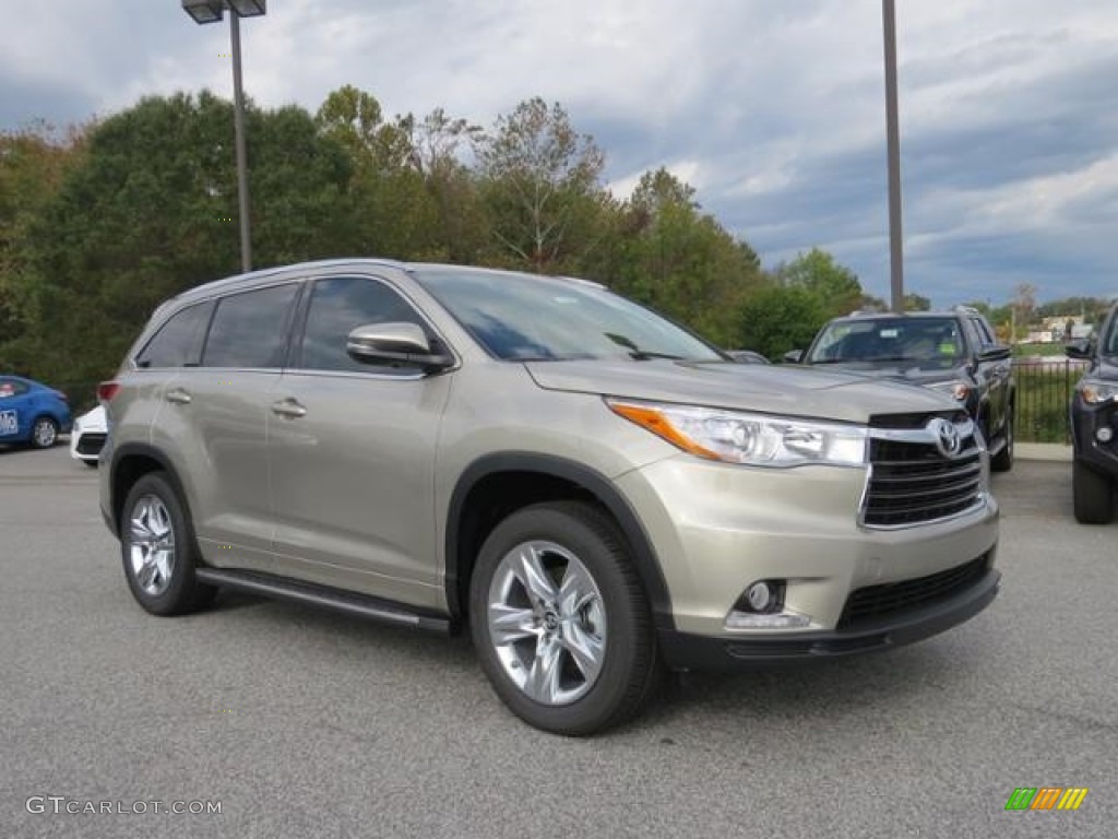 2016 Highlander Limited - Creme Brulee Mica / Black photo #1