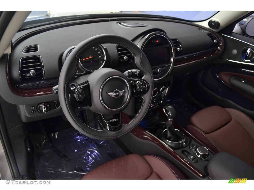 Cross Punch Leather/Pure Burgundy Interior 2017 Mini Clubman Cooper S Photo #116553678