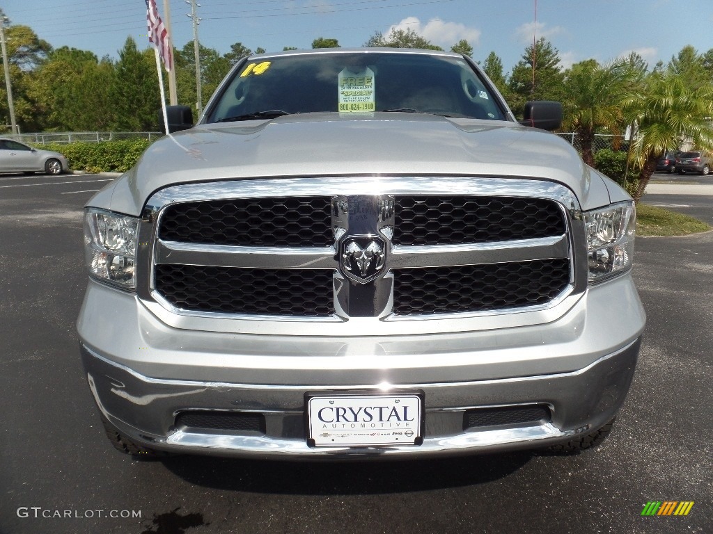 2014 1500 SLT Quad Cab 4x4 - Bright Silver Metallic / Black/Diesel Gray photo #13