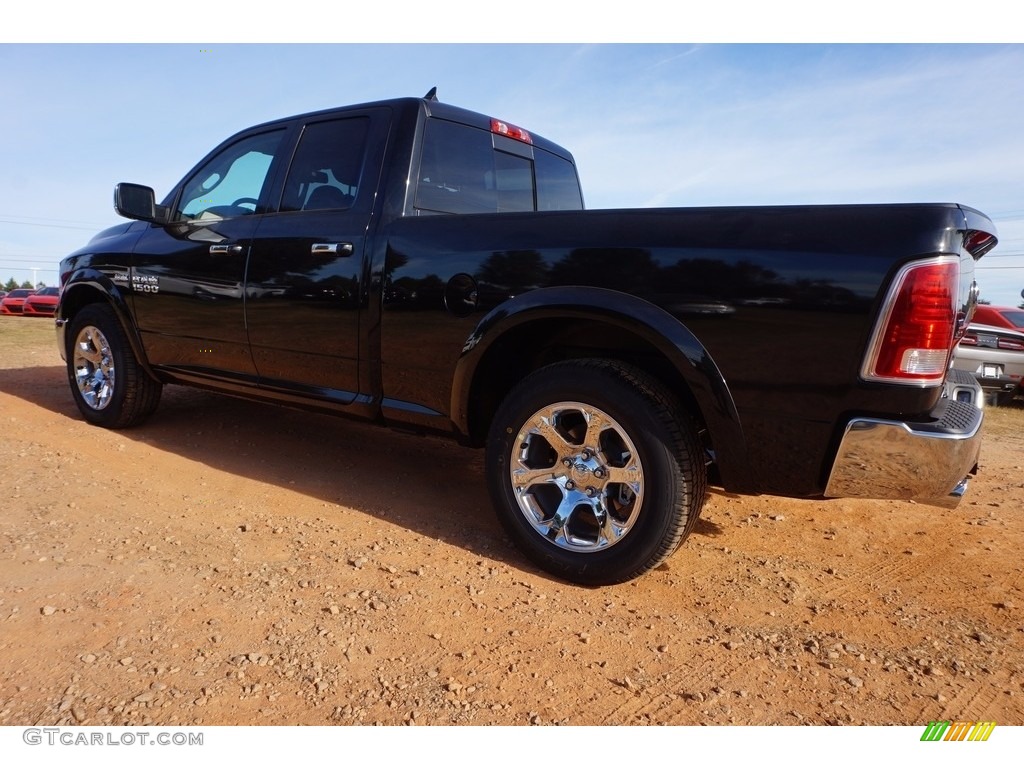 2017 1500 Laramie Quad Cab - Brilliant Black Crystal Pearl / Black photo #2