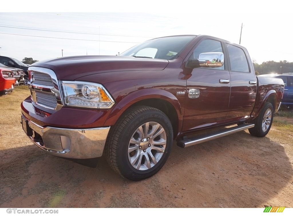 2017 1500 Laramie Longhorn Crew Cab - Delmonico Red Pearl / Canyon Brown/Light Frost Beige photo #1