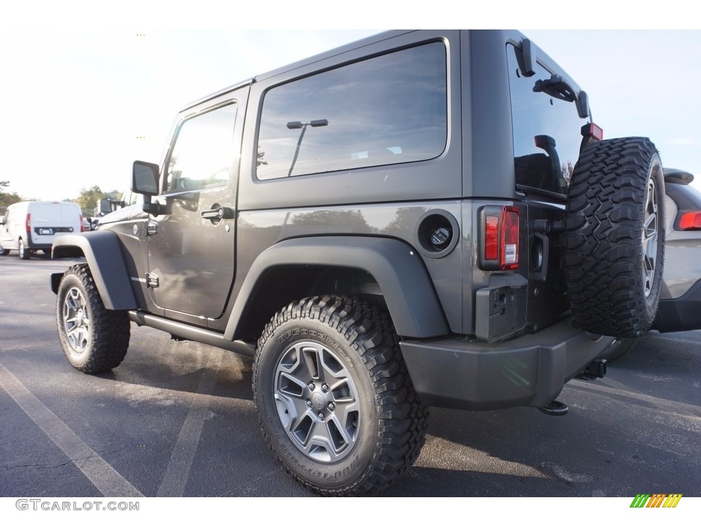 2017 Wrangler Rubicon 4x4 - Granite Crystal Metallic / Black photo #2