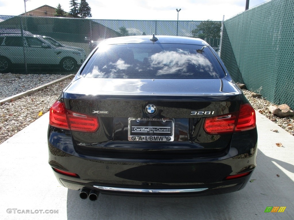 2014 3 Series 328i xDrive Sedan - Jet Black / Saddle Brown photo #9