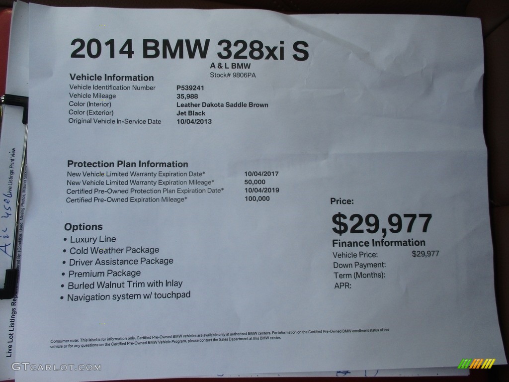 2014 3 Series 328i xDrive Sedan - Jet Black / Saddle Brown photo #12