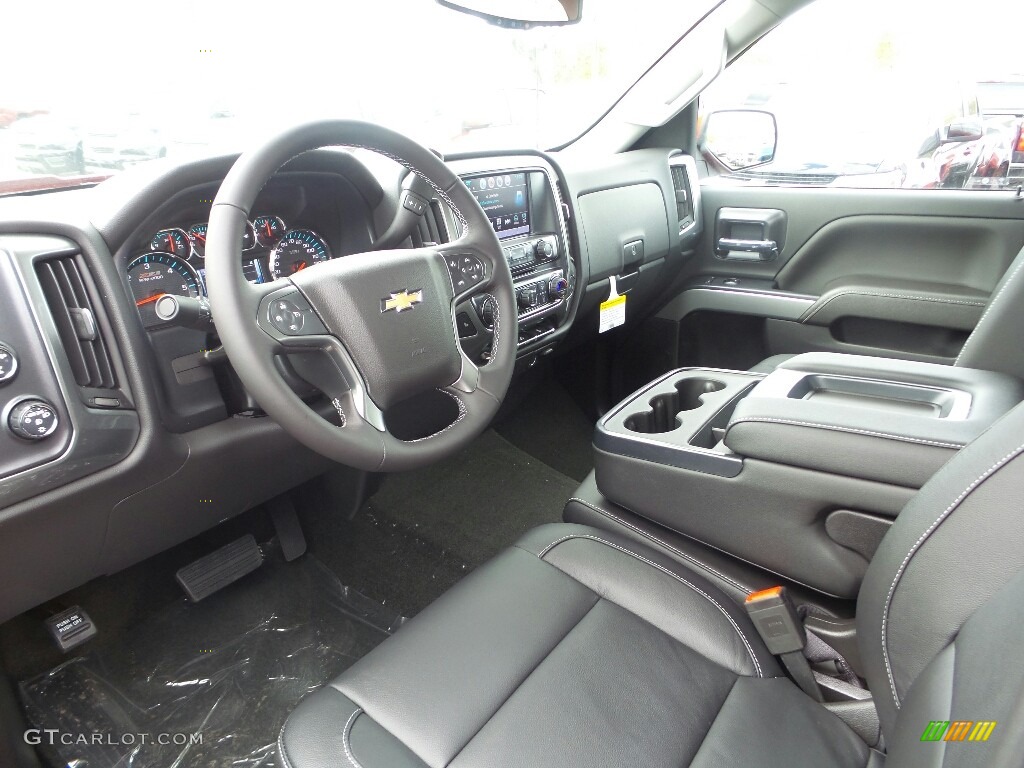 Jet Black Interior 2017 Chevrolet Silverado 1500 LT Double Cab 4x4 Photo #116560048