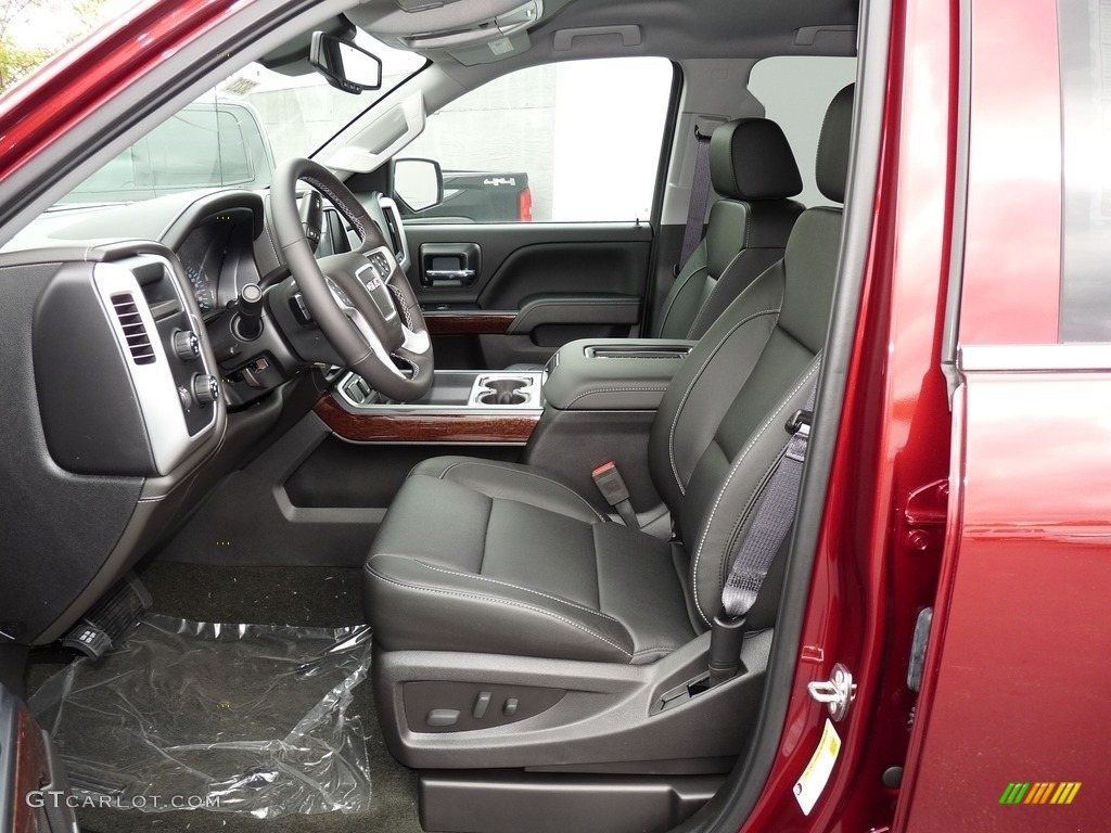 Jet Black Interior 2017 GMC Sierra 1500 SLT Double Cab 4WD Photo #116560768