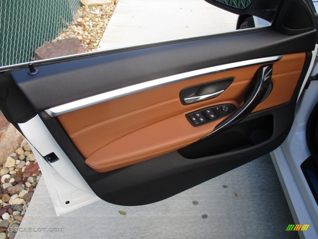 2017 BMW 4 Series 430i xDrive Gran Coupe Saddle Brown Door Panel Photo #116562991