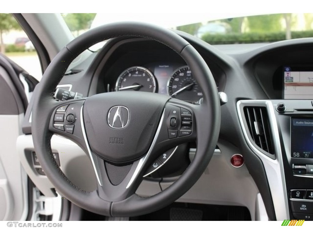 2017 Acura TLX V6 Advance Sedan Graystone Steering Wheel Photo #116563159