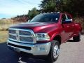 Delmonico Red Pearl 2017 Ram 3500 Laramie Mega Cab 4x4 Dual Rear Wheel Exterior