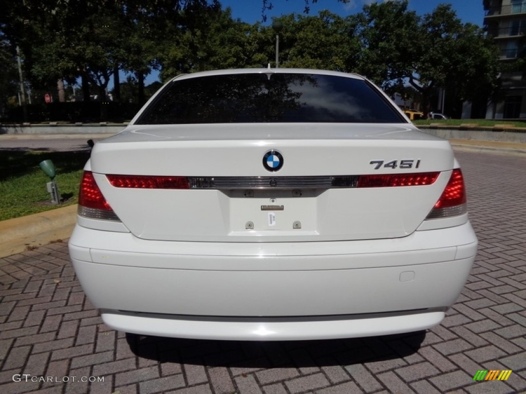 2003 7 Series 745i Sedan - Alpine White / Dark Beige/Beige III photo #7