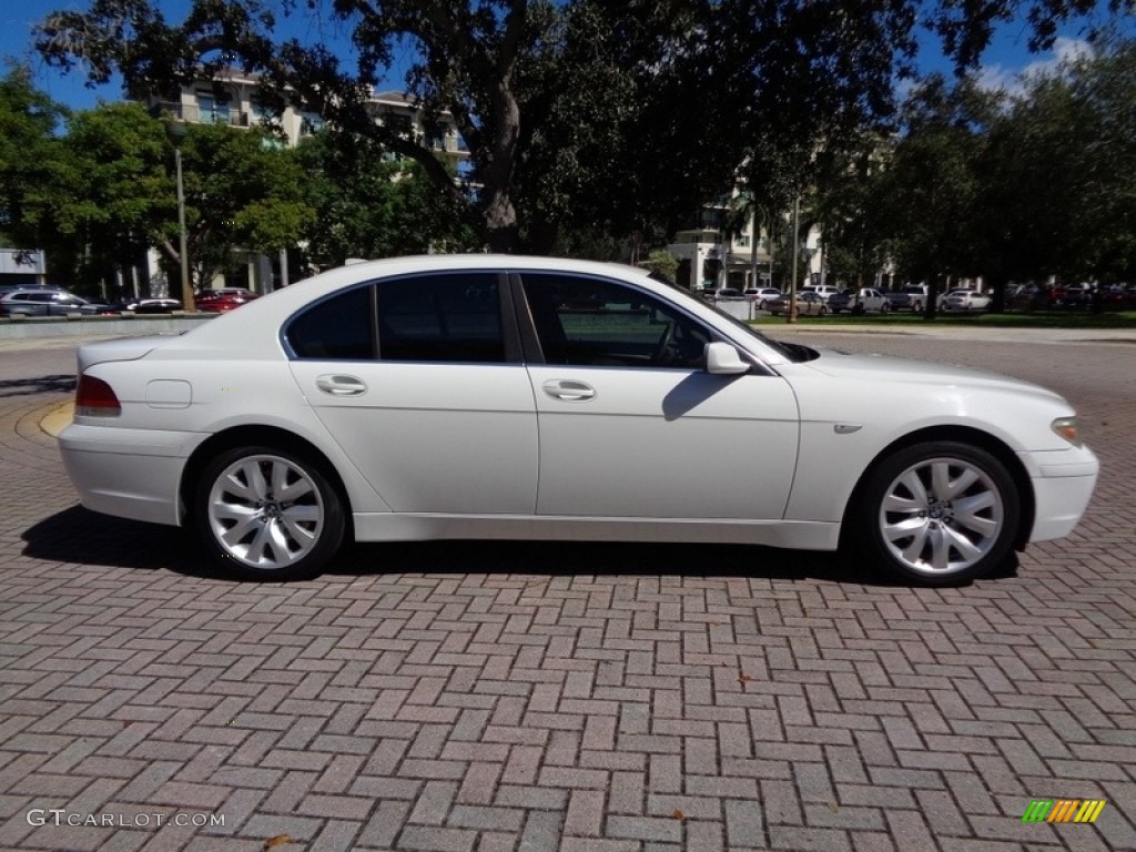 2003 7 Series 745i Sedan - Alpine White / Dark Beige/Beige III photo #11